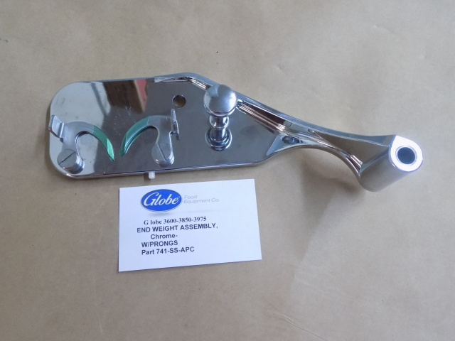 Globe Slicer Chrome Plated End Weight w/Stainless Steel Prongs  For 3600-3850-3975 Series Models